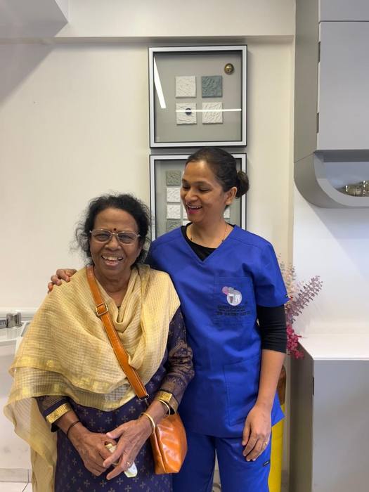 A grateful patient with Dr. Gauri Garud