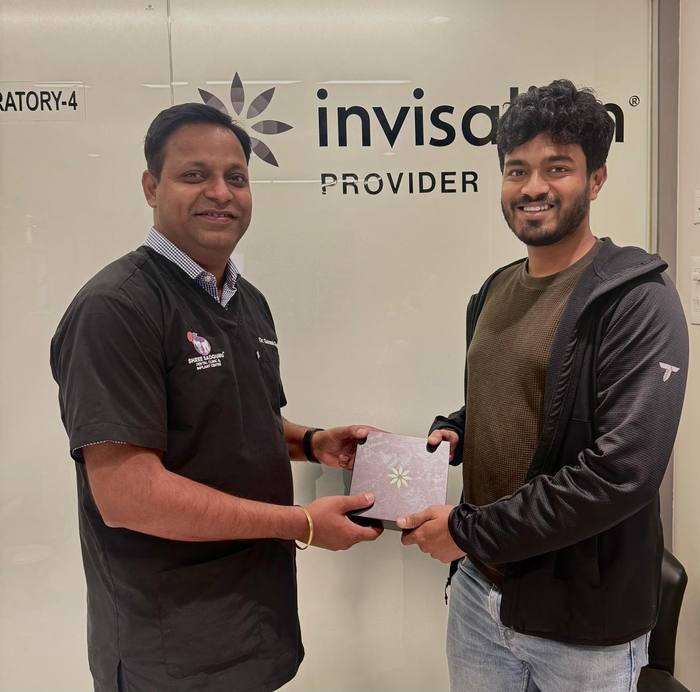 Dr. Ganesh Garud presents an Invisalign box